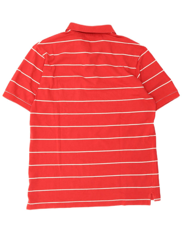 Conte of Florence Herren-Poloshirt mit schmaler Passform, 2XL, rot gestreift, Baumwolle
