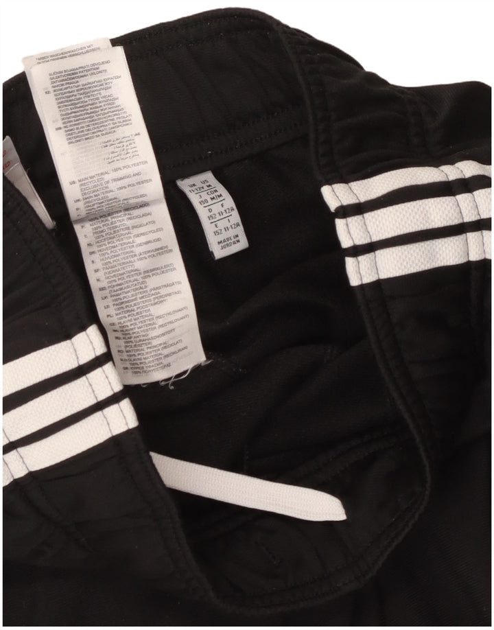 Adidas Jungen-Trainingshose, Jogginghose, 11–12 Jahre, schwarzes Polyester