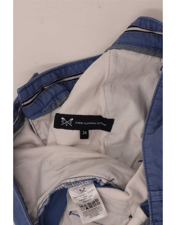 Crew Clothing Herren-Chinoshorts, W34, Größe L, Blau, Baumwolle