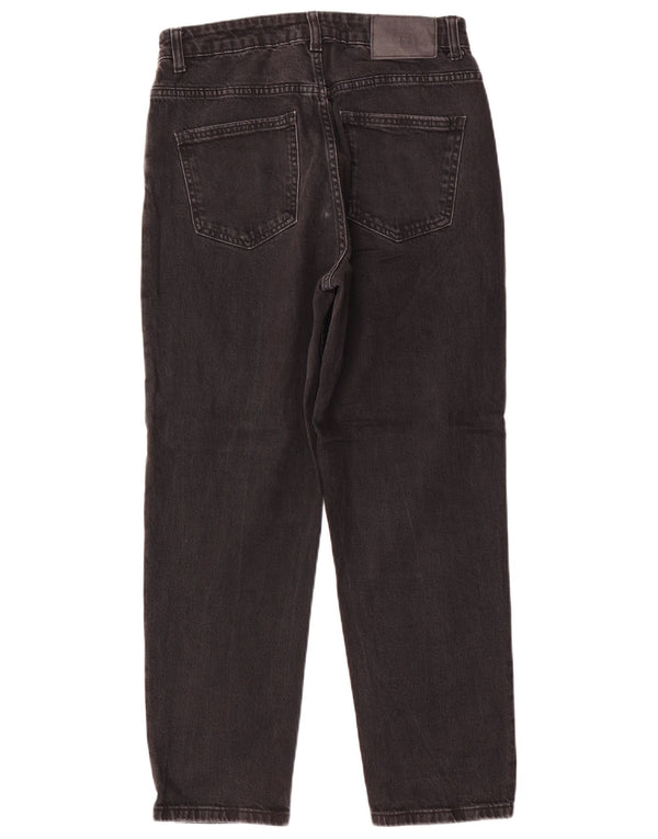 Zara Damen Straight Jeans EU 40 Medium W30 L27 Schwarze Baumwolle