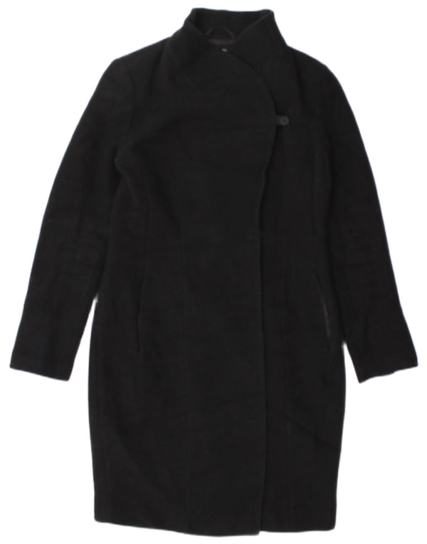 Zara Damen Mantel UK 10 Small Schwarz