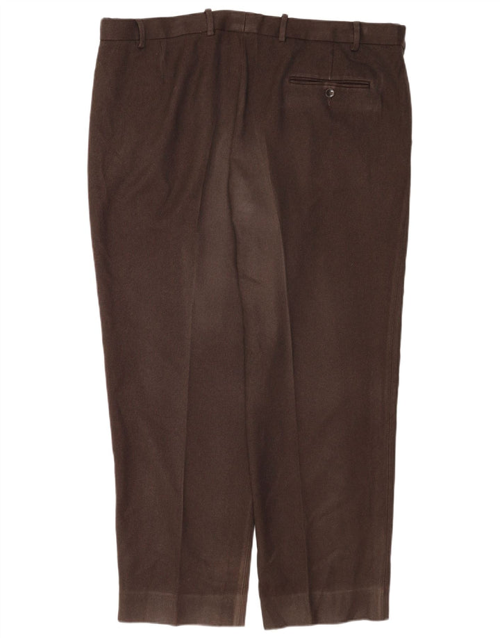 Marks & Spencer Herren-Anzughose, gerade, normal, W42, L29, braun, Polyester