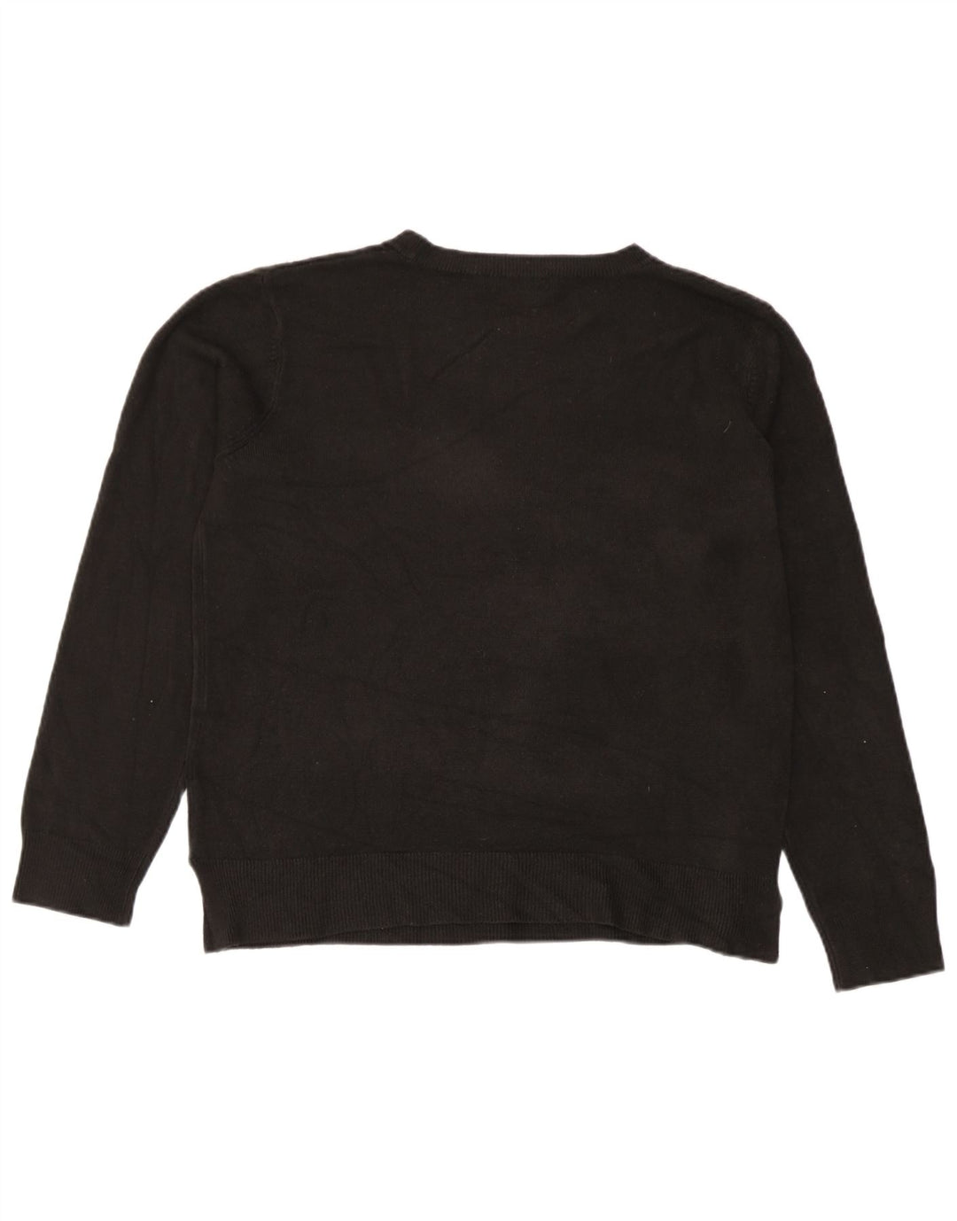 Marks & Spencer Damen-Pullover mit Rundhalsausschnitt, Gr. 14, Mittelschwarz, Acryl