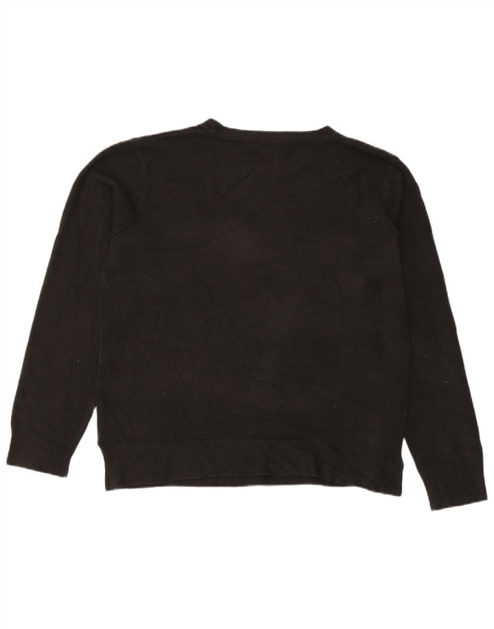 Marks & Spencer Damen-Pullover mit Rundhalsausschnitt, Gr. 14, Mittelschwarz, Acryl