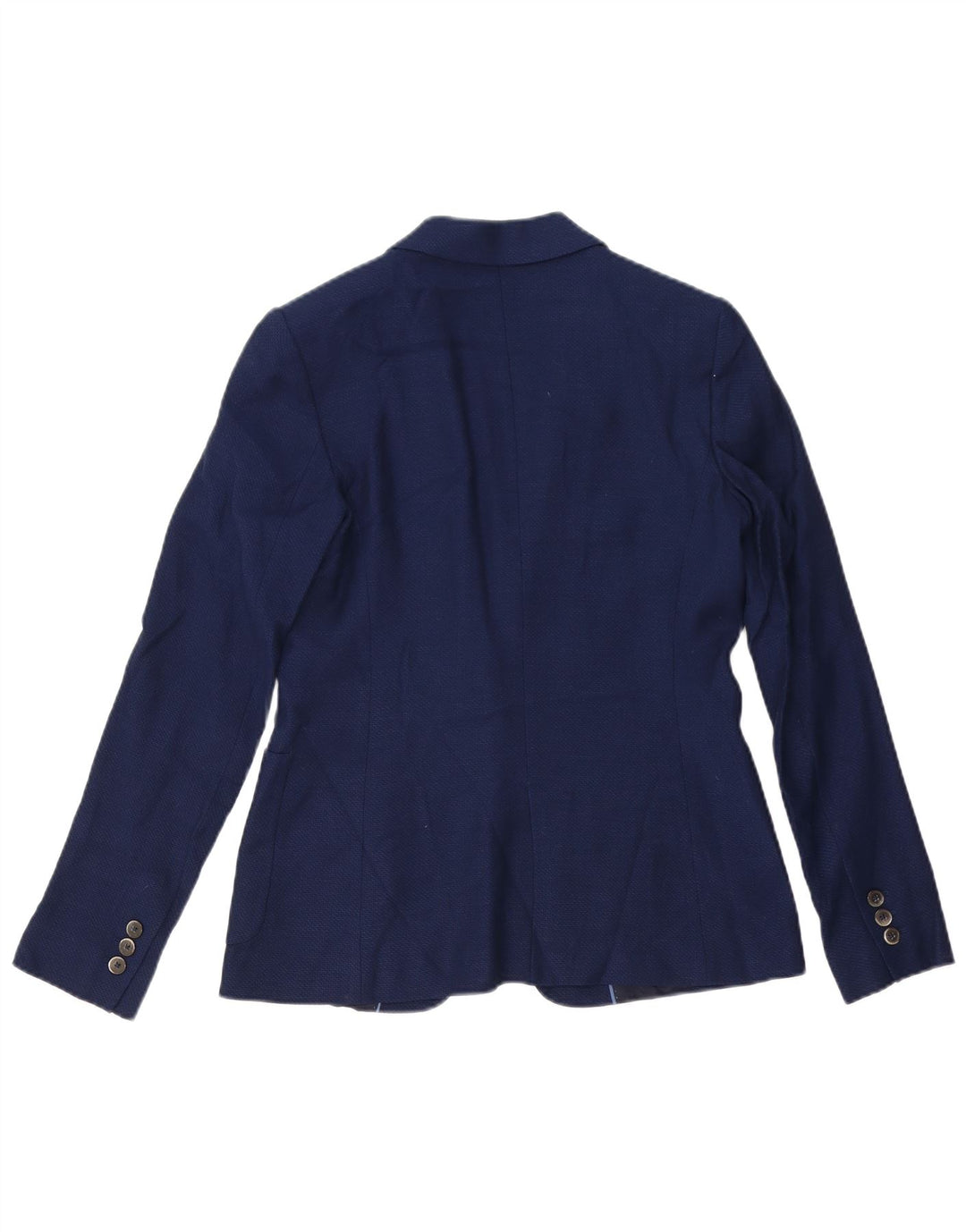 Massimo Dutti Damen 1-Knopf-Blazerjacke EU 38 Mittelmarineblaue Viskose