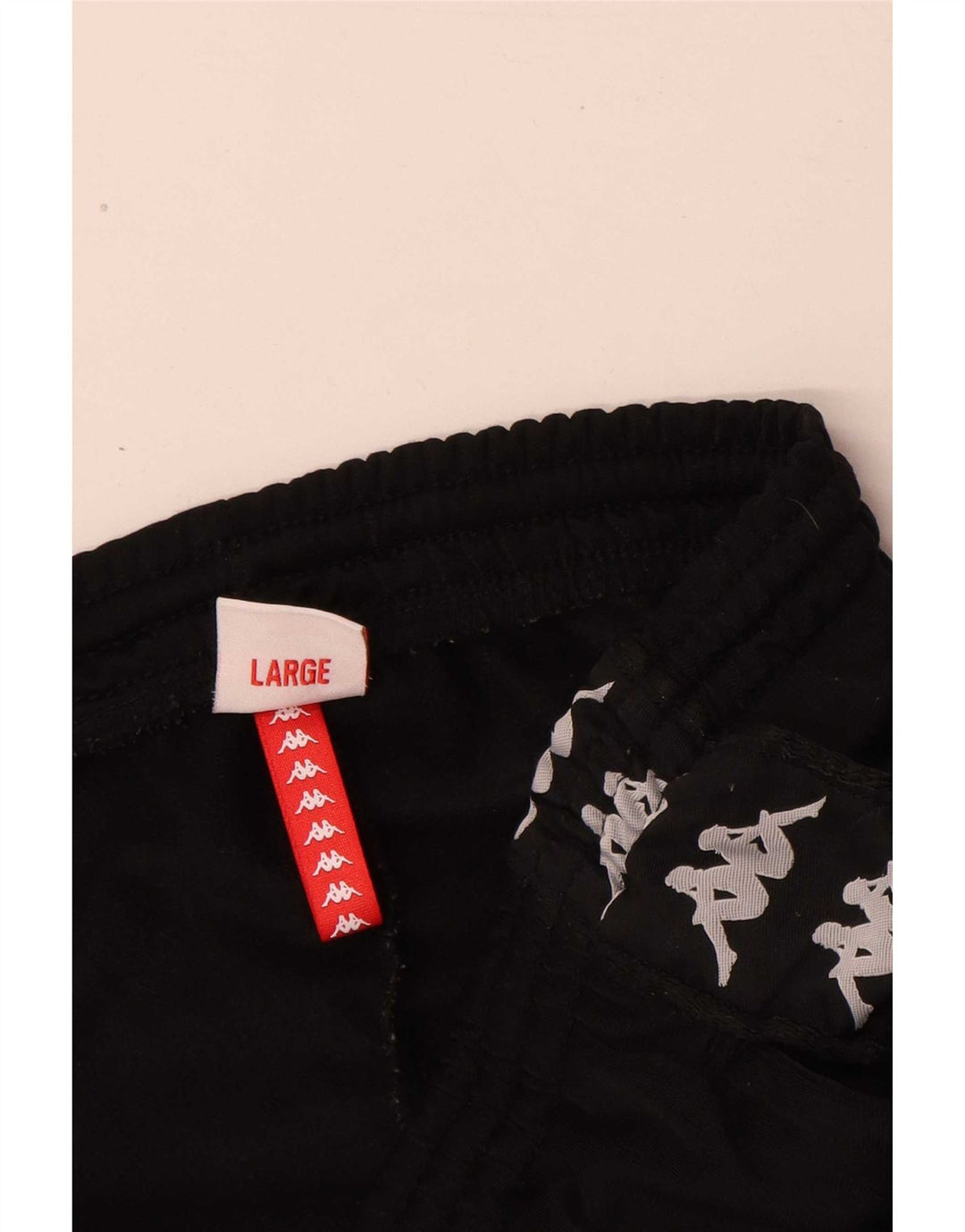 Kappa Herren-Trainingshose mit Grafik, Größe L, Schwarz