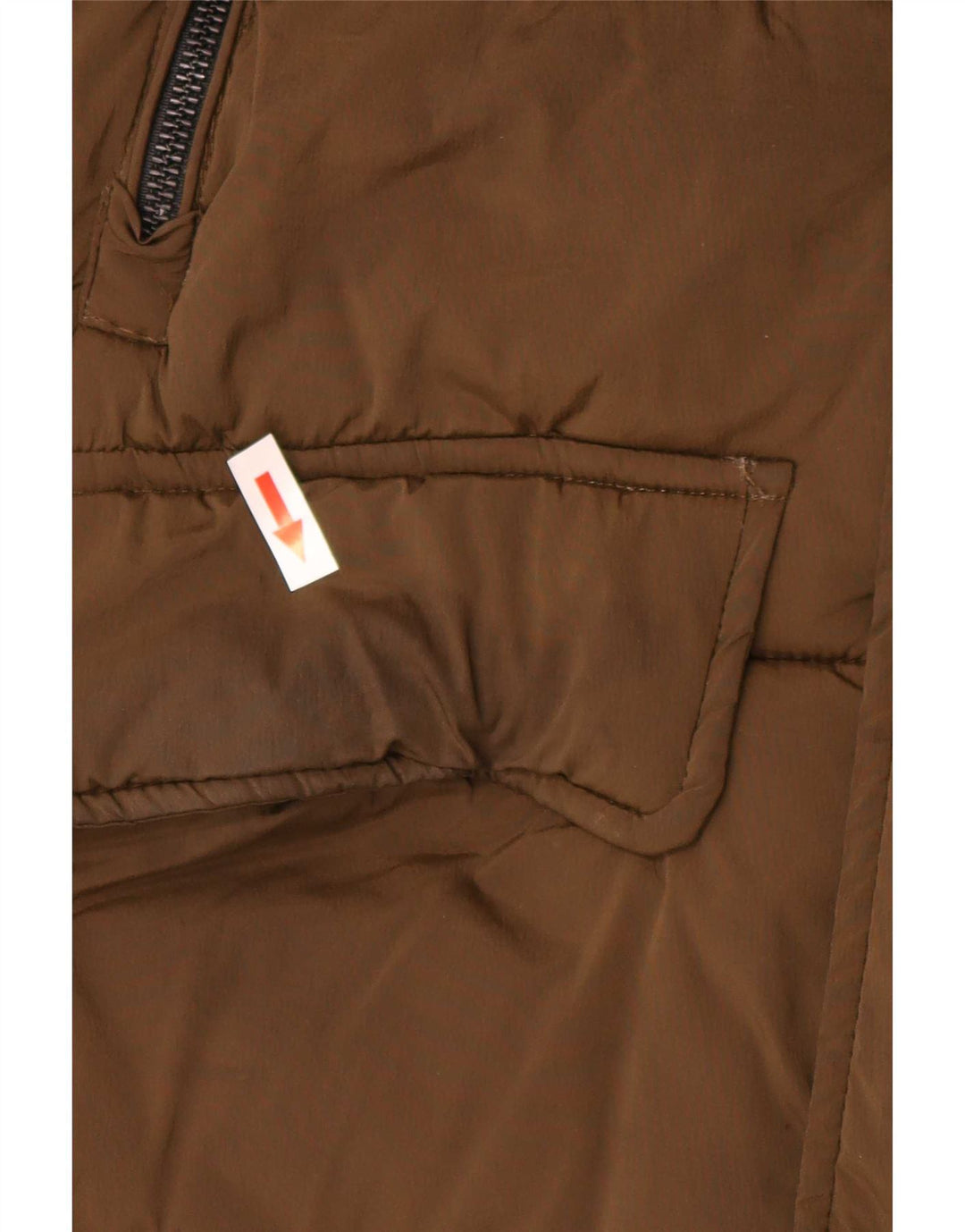 Zara Herren gepolsterter Mantel UK 38 Medium Khaki Nylon Biker