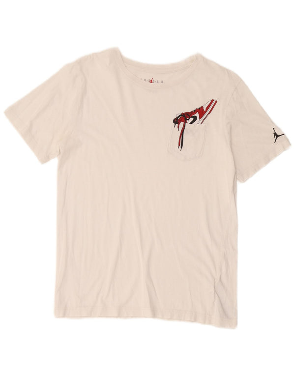 Jordan T-Shirt mit Grafik für Jungen, 13–14 Jahre, XL, weiße Baumwolle
