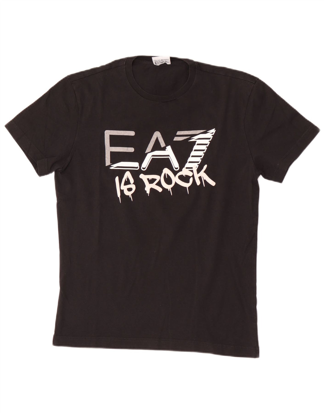 Emporio Armani Herren Grafik T-Shirt Top Medium Schwarz