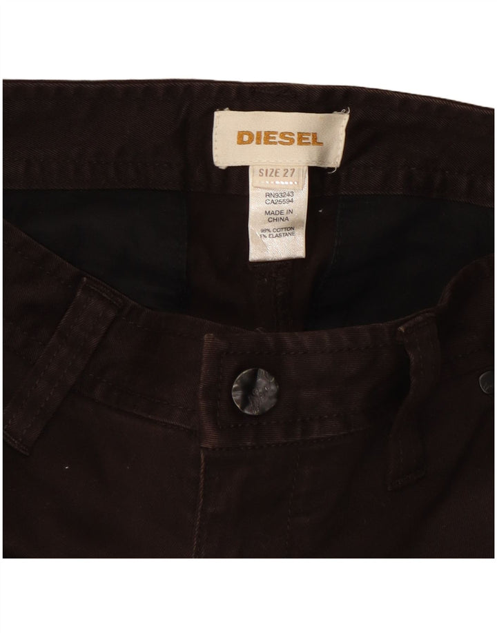 Diesel Damen Bootcut Jeans W27 L34 Schwarze Baumwolle