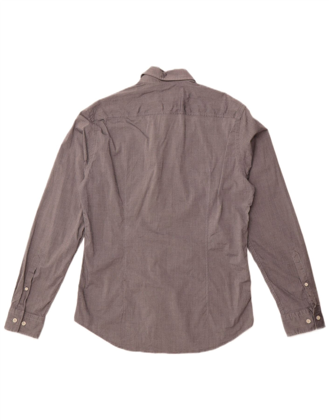 Hugo Boss Herren-Hemd mit normaler Passform, kleine graue Baumwolle