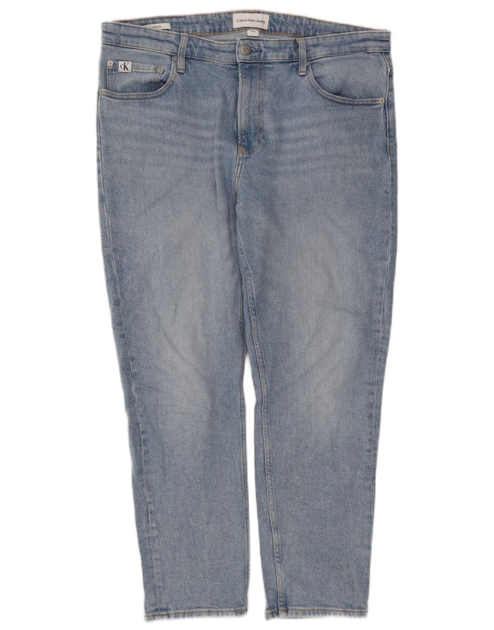 Calvin Klein Herren Dad Slim Jeans W34 L28 Blaue Baumwolle