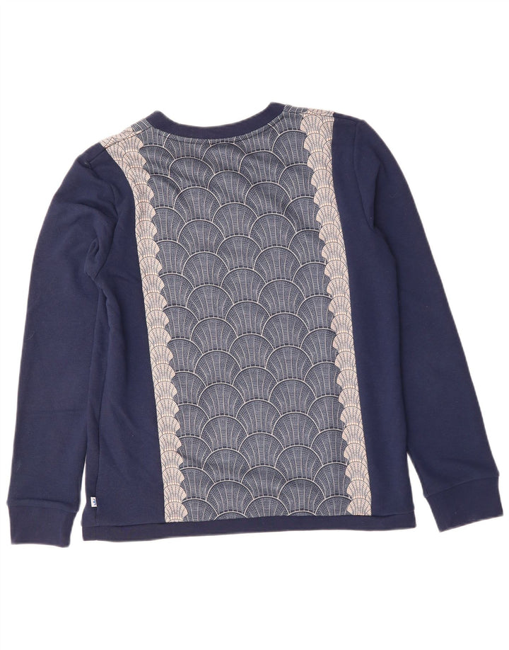 ADIDAS Damen Grafik-Sweatshirt-Pullover UK 14 Medium Navy Blue Geometrisch