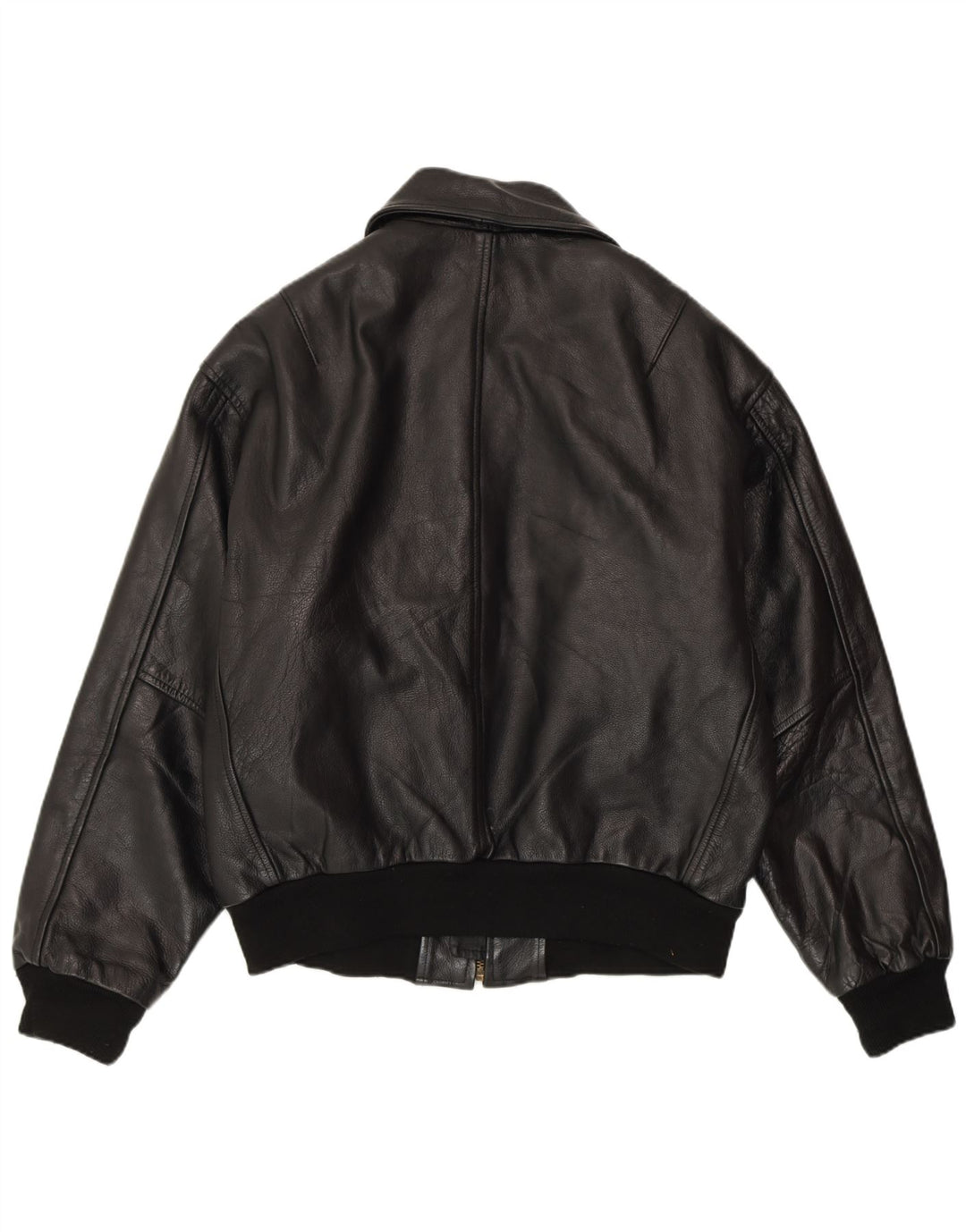 VINTAGE Herren Lederjacke UK 40 Großes schwarzes Leder