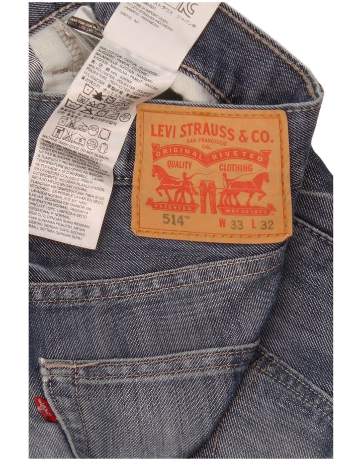 Levi's Herren 514 Bootcut Jeans W33 L32 Blaue Baumwolle