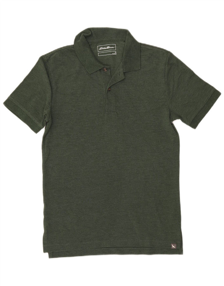 EDDIE BAUER Herren-Poloshirt, klein, grüne Baumwolle