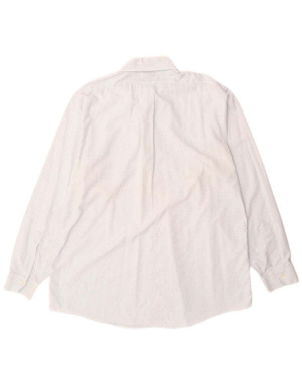 Brooks Brothers Herrenhemd, Größe 18 2XL, blau karierte Baumwolle