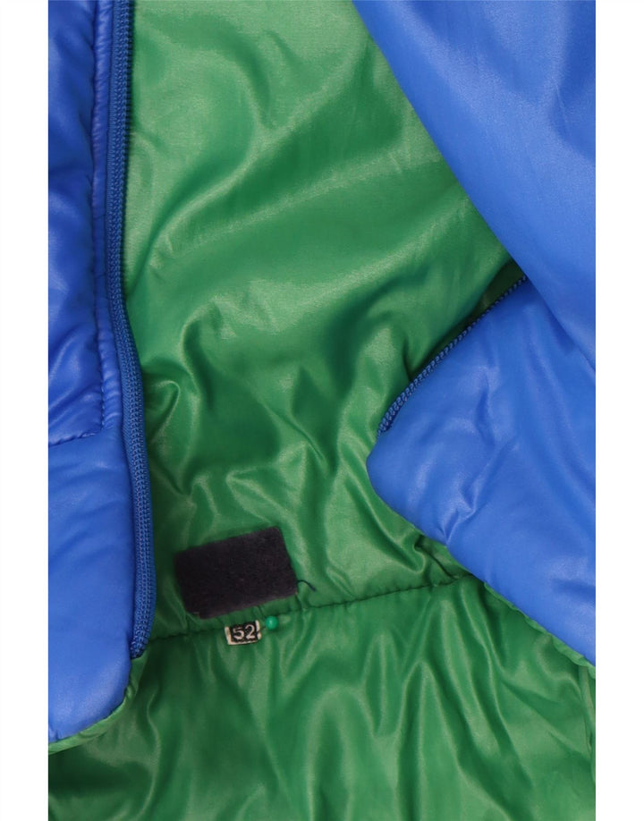 Vintage Herren Wattierte Jacke IT 52 XL Blau Colourblock Polyamid