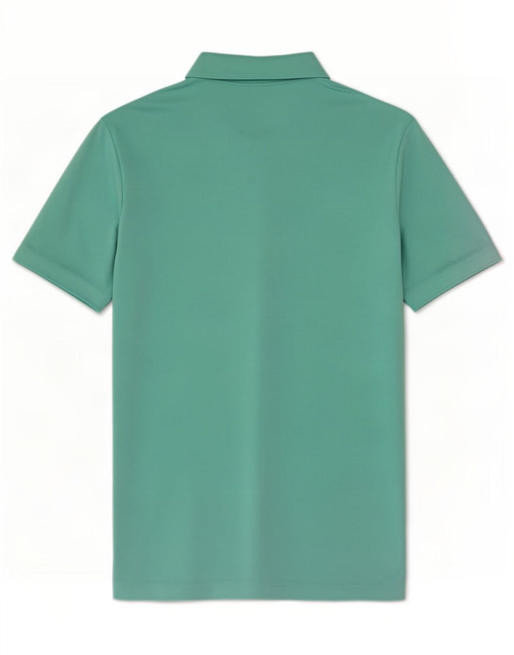 Adidas Herren-Poloshirt, großes türkisfarbenes gestreiftes Polyester