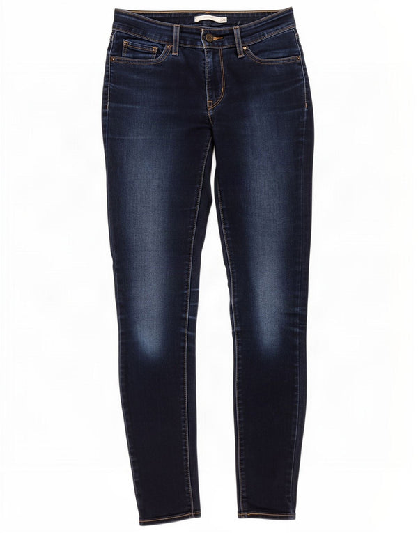 Levi's Damen 711 Skinny Jeans W26 L30 Marineblaue Baumwolle