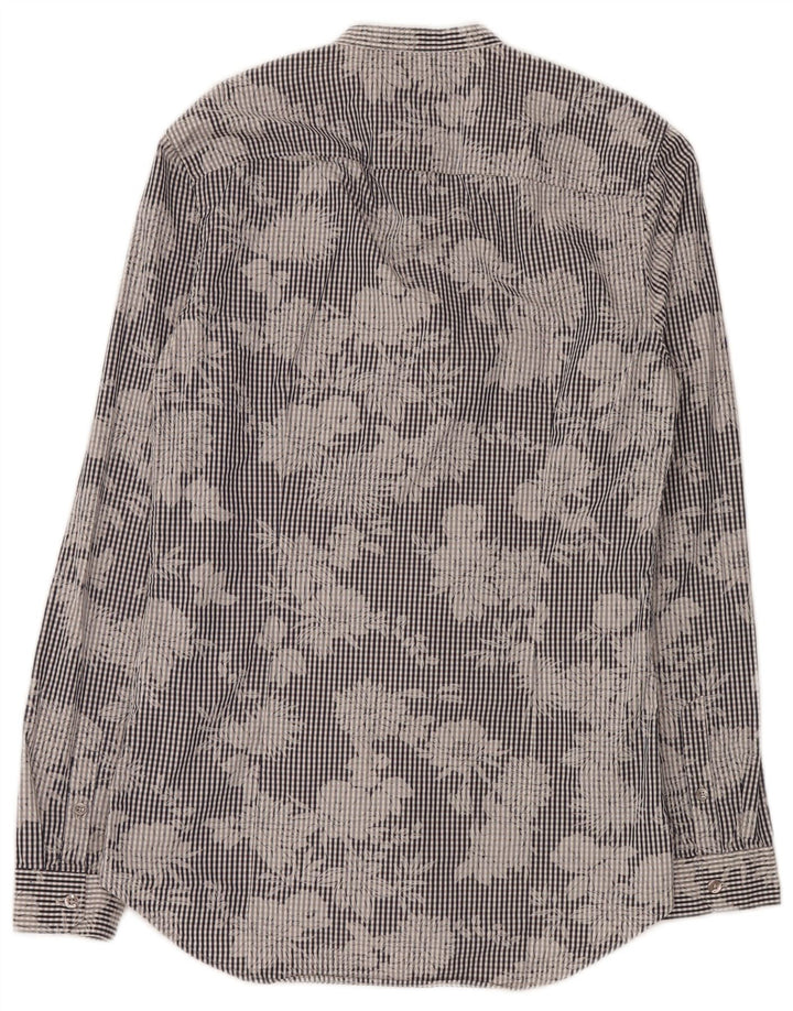 Guess Herrenhemd Mittelblaues Gingham-Baumwoll-Blume