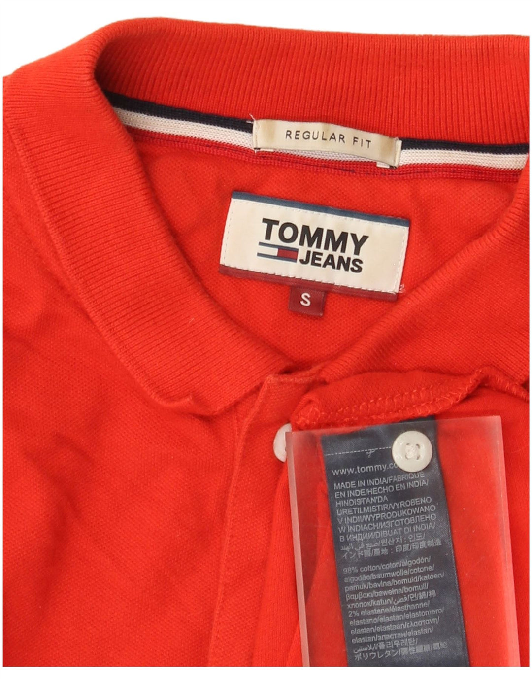 Tommy Hilfiger Herren-Poloshirt mit normaler Passform, kleine rote Baumwolle