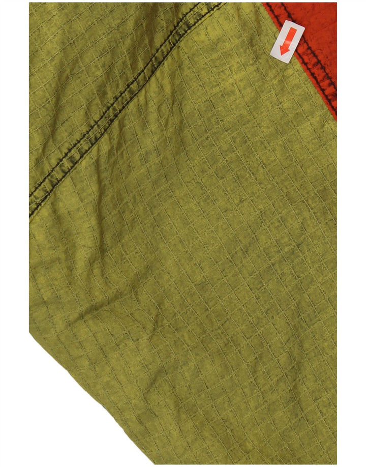 Vintage Herren-Skioverall mit Kapuze, IT 52, großes blaues Colourblock-Polyamid