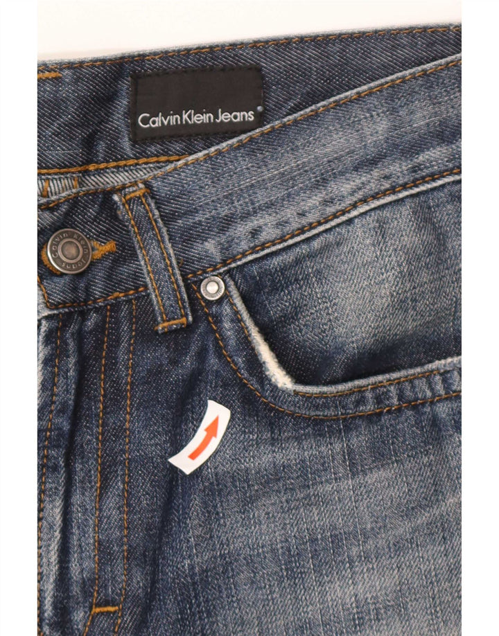 Calvin Klein Herren Straight Jeans W28 L30 Blaue Baumwolle