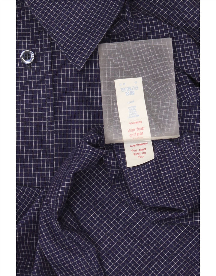 Fila Herrenhemd, groß, marineblau, Gingham-Baumwolle