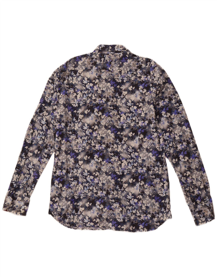 TED BAKER Herrenhemd Größe 5 XL Mehrfarbig geblümte Baumwolle