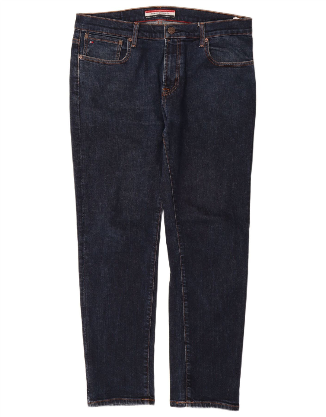 TOMMY HILFIGER Herren Slim Jeans W34 L30 Marineblau Baumwolle