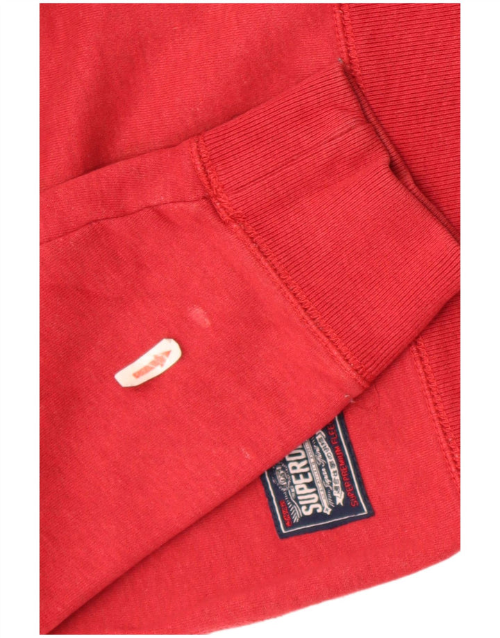 Superdry Herren-Sweatshirt mit Grafik, Größe L, aus roter Baumwolle