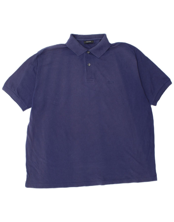 HUGO BOSS Herren Poloshirt 3XL Marineblau Baumwolle