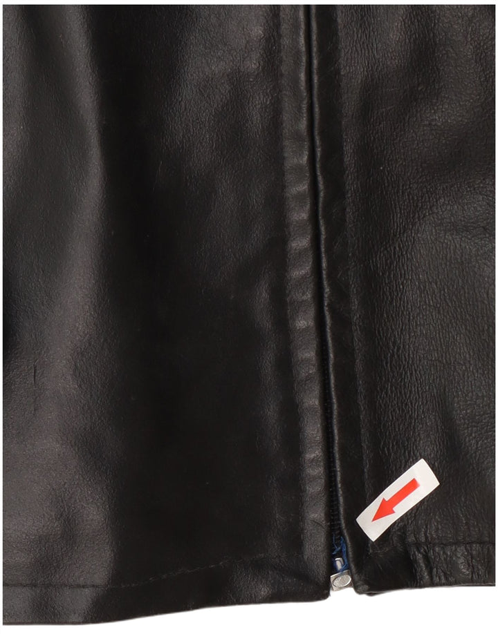 Vintage Herren Lederjacke UK 40 Large Schwarz