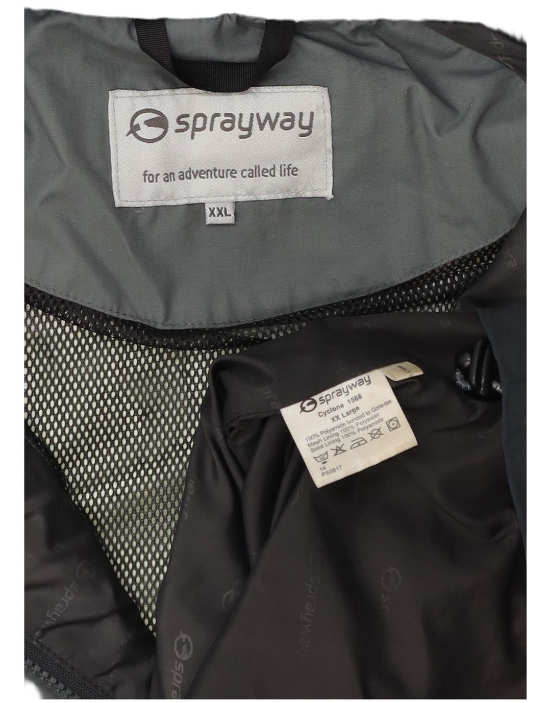 Sprayway Herren-Regenjacke mit Kapuze, UK 44 2XL, blaues Colourblock-Polyamid