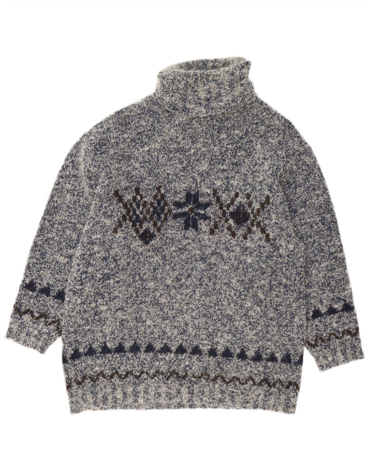 GIESSWEIN Damen Rollkragenpullover Pullover EU 40 Mittelgrau Fair Isle