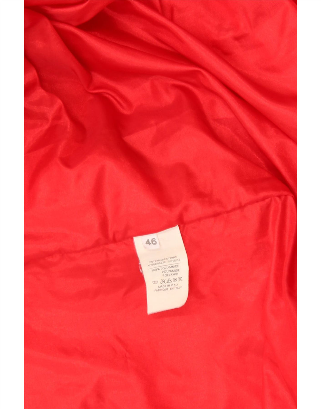 VINTAGE Herren-Windjacke mit Kapuze, Größe 46, groß, rot, Farbblock