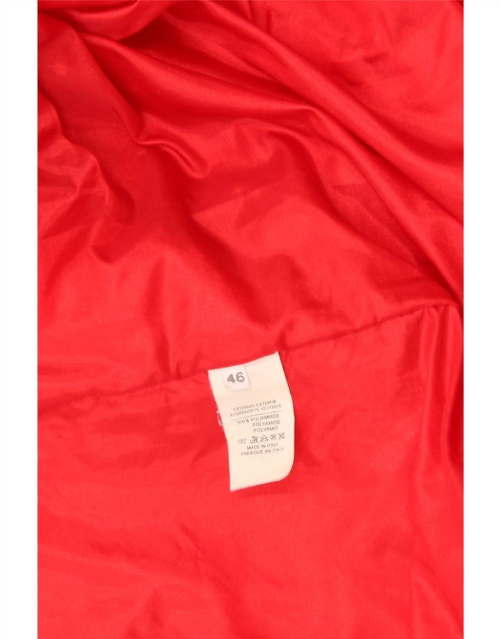 VINTAGE Herren-Windjacke mit Kapuze, Größe 46, groß, rot, Farbblock