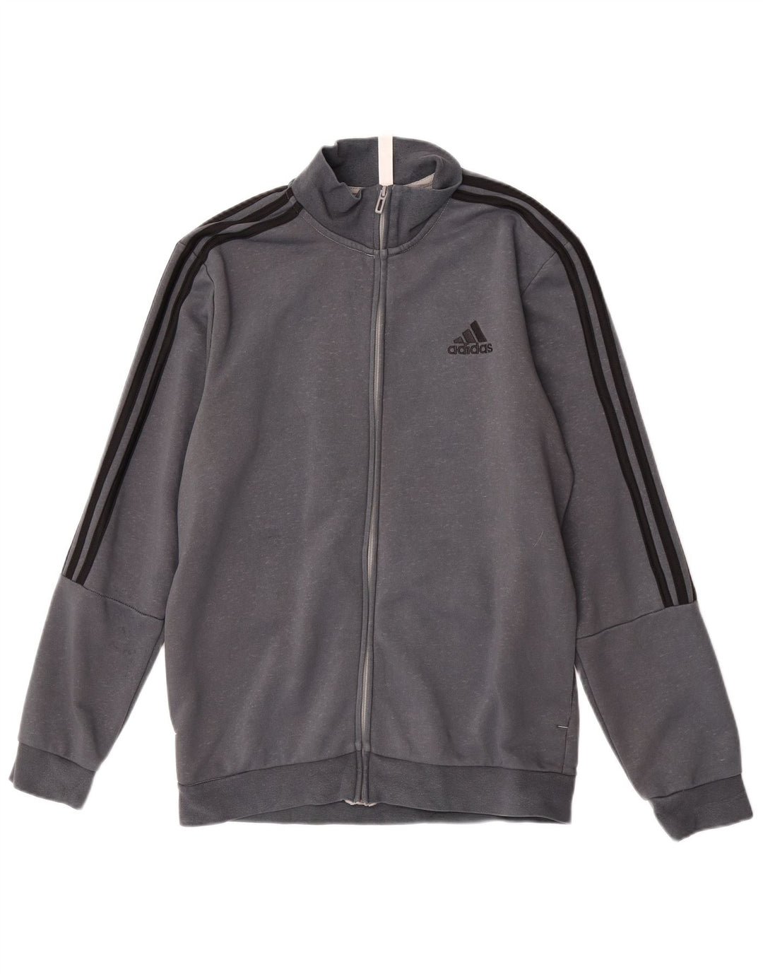 Adidas Herren Trainingsanzug Top Jacke UK 40/42 Mittelgraue Baumwolle