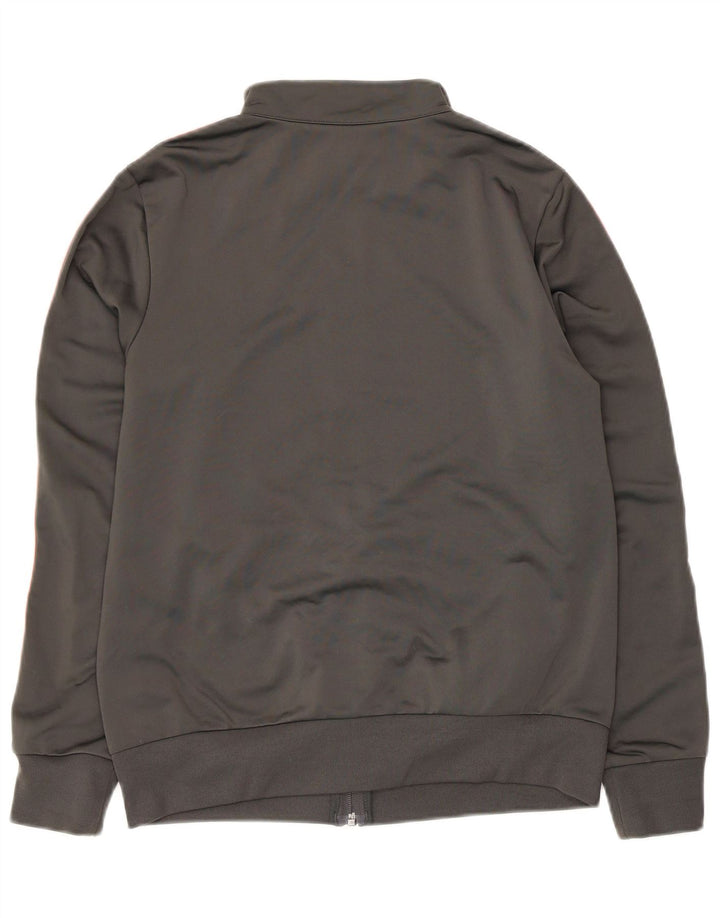 Adidas Damen Trainingsanzug Top Jacke UK 12/14 Mittelgraues Polyester