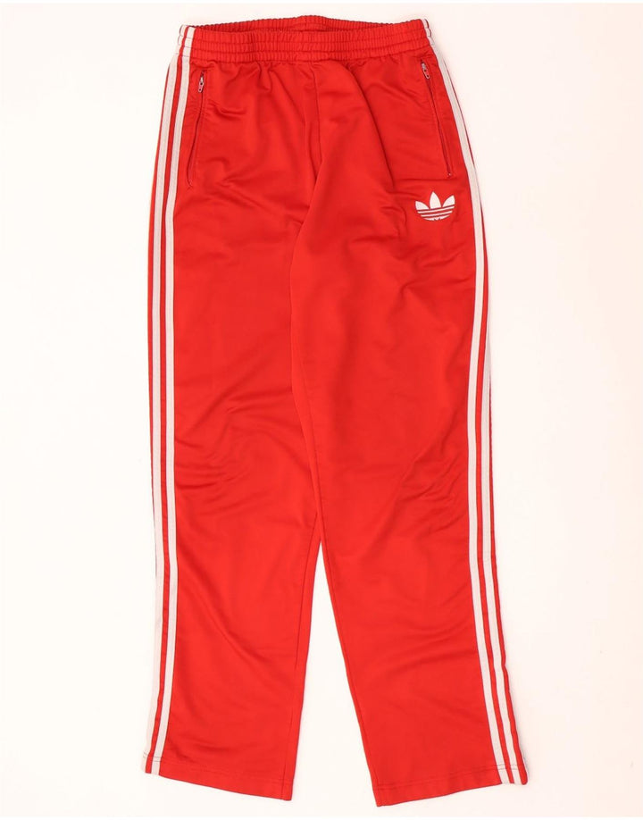 Adidas Herren-Trainingshose aus mittelrotem Polyester