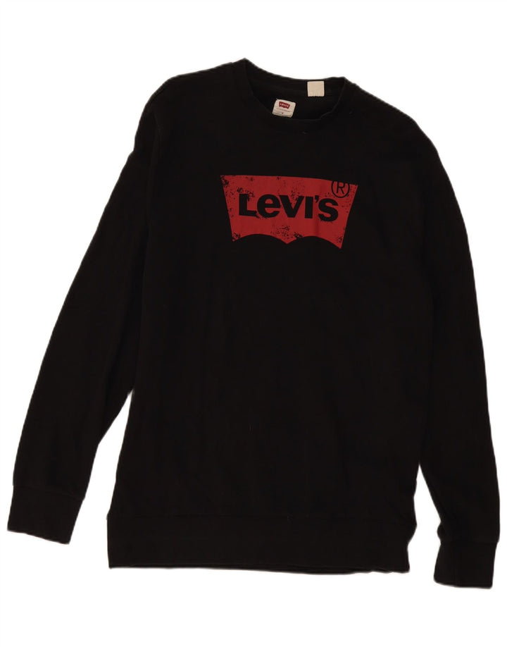 Levi's Herren-Sweatshirt mit Grafik, mittelschwarz, Baumwolle