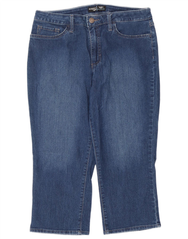 Lee Damen Capri-Jeans mit mittelhohem Bund, W32, L21, Blau