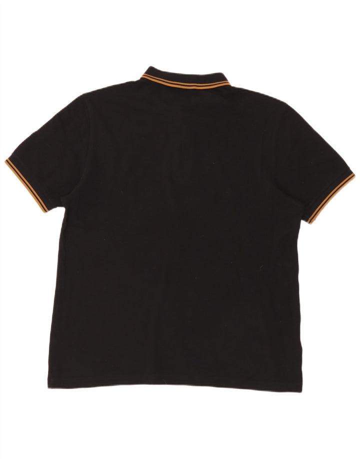 Fred Perry Herren-Poloshirt, große schwarze Baumwolle