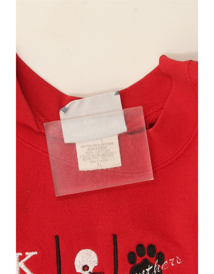 Lee Herren Grafik-Sweatshirt-Pullover XL aus roter Baumwolle