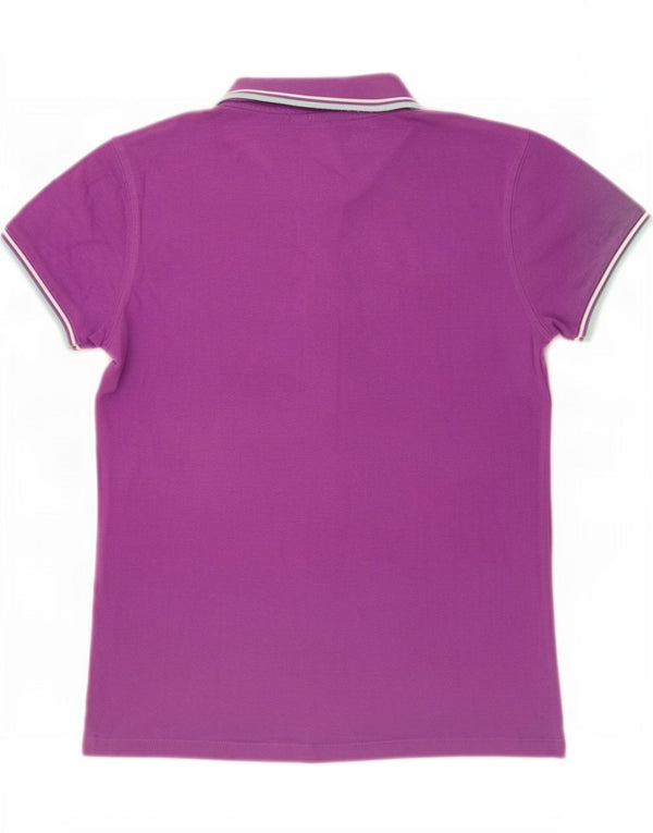 Diadora Damen Poloshirt UK 12 Medium Lila Baumwolle