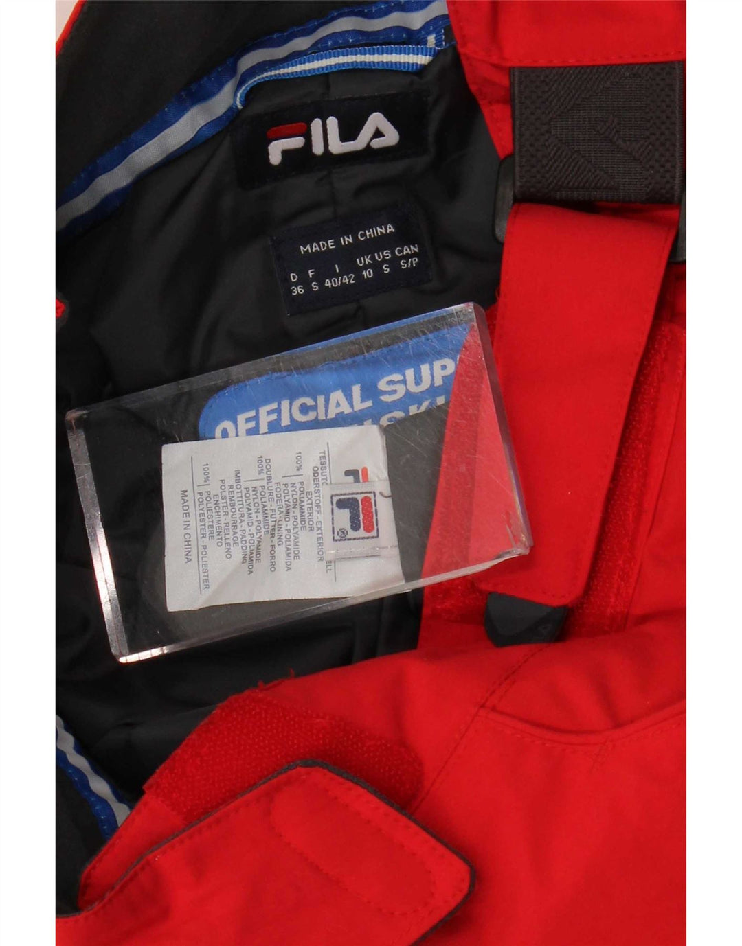 Fila Damen Skihose UK 10 Small Rot Polyamid