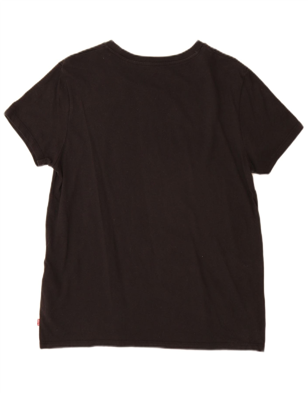Levi's Womens Graphic T-Shirt Top UK 14 Mittelschwarze Baumwolle