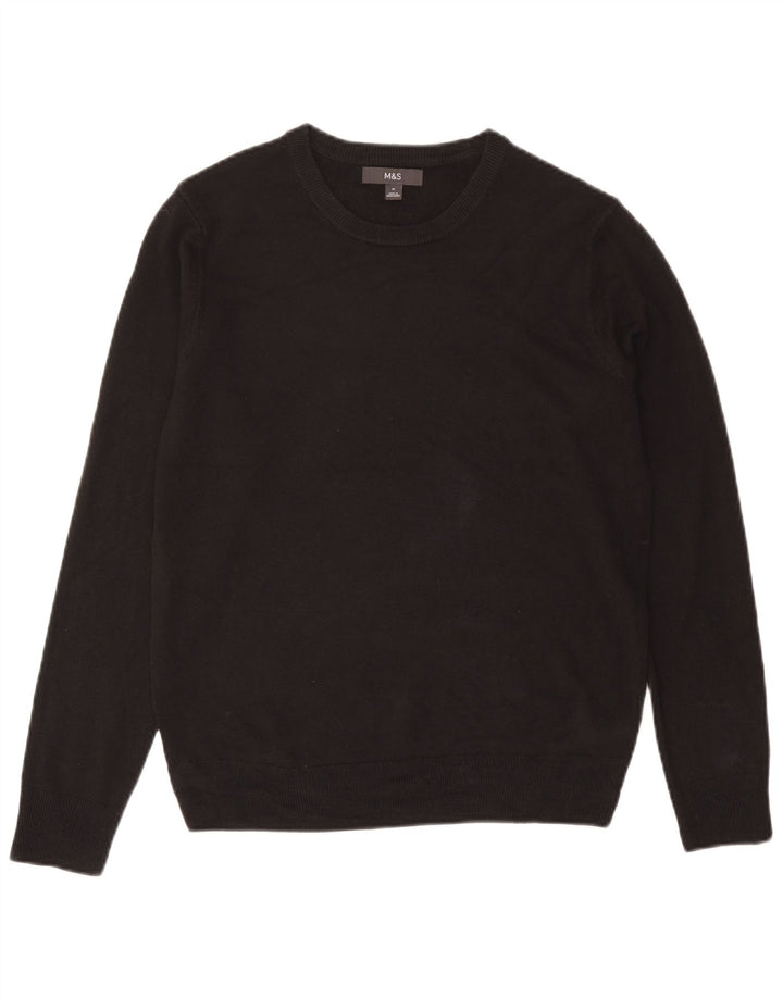 Marks & Spencer Herren-Pullover mit Rundhalsausschnitt, UK 38/40, mittelgraues Acryl