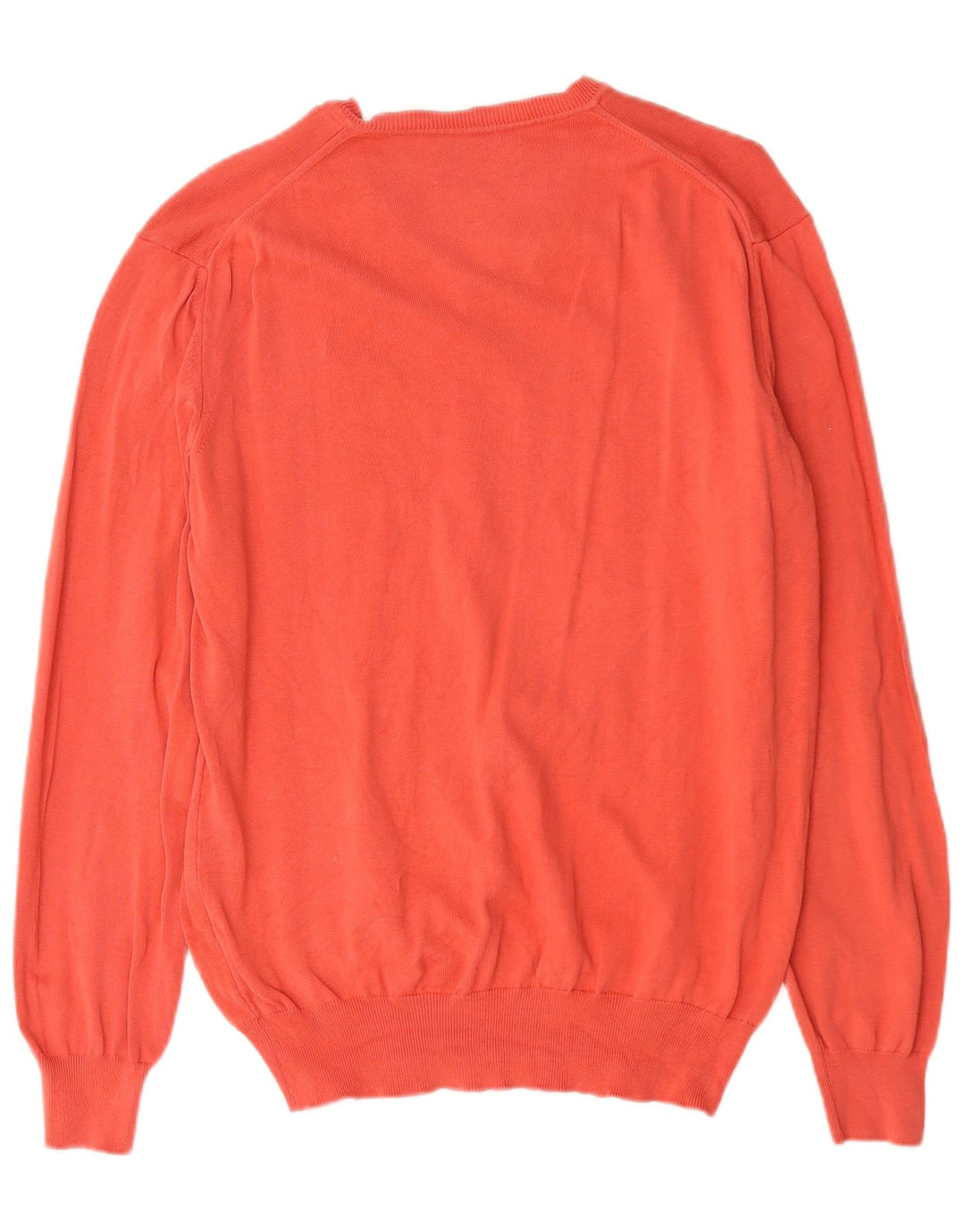 Marlboro Classics Herren-Pullover mit V-Ausschnitt, groß, orange Baumwolle